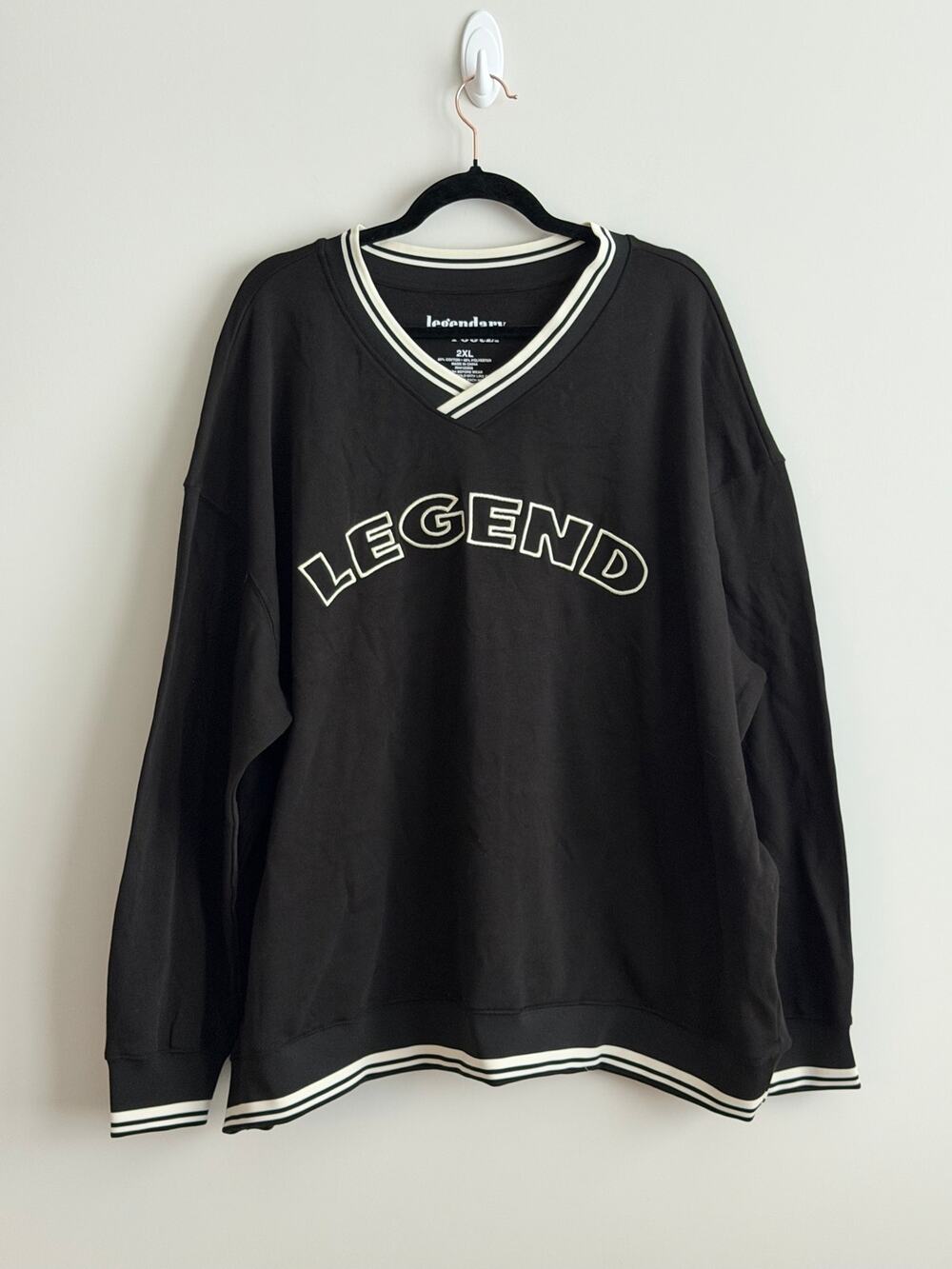 Legendary Rootz Legendary Sweatshirt Black White Streetwear 2XL NWT